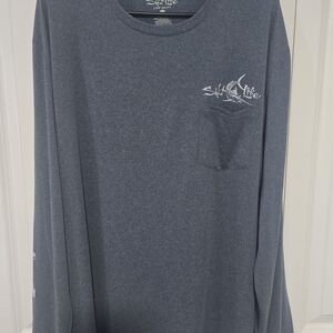 Salt Life Men's Charcoal Long Sleeve Tee